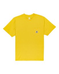 0 Basic Pocket Label - Short Sleeve T-Shirt Yellow N1SSG3ELP9 Element