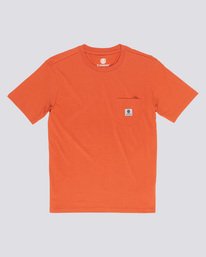 0 Basic Pocket Label - Short Sleeve T-Shirt for Men Orange N1SSG3ELP9 Element