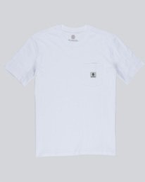 0 Basic Pocket Label - Short Sleeve T-Shirt for Men White N1SSG3ELP9 Element
