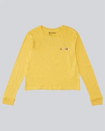 0 Rainbow Crop Ls - Tee Shirt for Women Yellow N3LSA2ELP9 Element