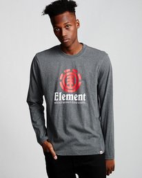 0 Vertical - Long Sleeve T-Shirt for Men Gray Q1LSA3ELF9 Element