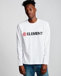 0 Blazin - Long Sleeve T-Shirt for Men White Q1LSA4ELF9 Element