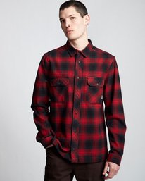 0 Wentworth Shadow - Long Sleeve Shirt Red Q1SHA7ELF9 Element