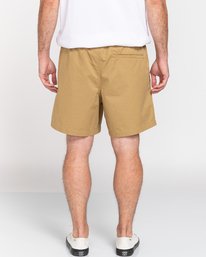 4 Vacation 16" - Elastic Waist Shorts for Men Brown S1WKC1ELMU Element
