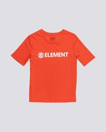 0 Element Logo - Organic Cotton Short Sleeve T-Shirt for Women Orange S3SSA1ELP0 Element