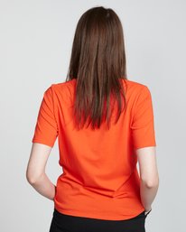 2 Element Logo - Organic Cotton Short Sleeve T-Shirt for Women Orange S3SSA1ELP0 Element