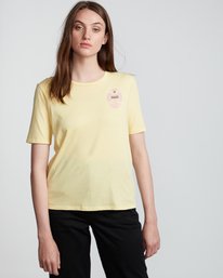 3 Modern - Organic Cotton Short Sleeve T-Shirt for Women Yellow S3SSA5ELP0 Element