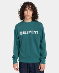 2 Blazin - Sweat pour Homme Vert U1CRA1ELF0 Element