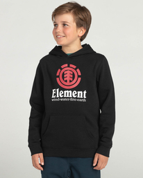 2 Vertical - Sweat à capuche pour Garçon Noir U2HOA6ELF0 Element