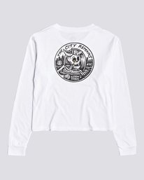 0 Timber! The Remains B Side Crop - Long Sleeve T-Shirt for Women White U3LSA1ELF0 Element