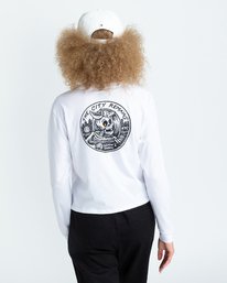 4 Timber! The Remains B Side Crop - Long Sleeve T-Shirt for Women White U3LSA1ELF0 Element