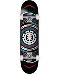 1 Hatched Blue 7.75 - Skateboard Noir W4CPC4ELP1 Element