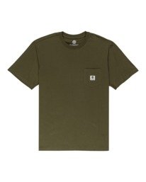 0 Basic Label - T-shirt manches courtes Vert Z1SSI1ELF1 Element