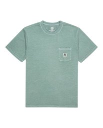 0 Basic Label - Kurzärmeliges T-Shirt Grün Z1SSI1ELF1 Element