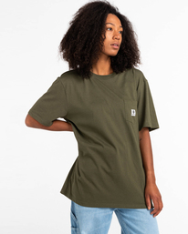 2 Basic Label - Short Sleeves T-Shirt Green Z1SSI1ELF1 Element