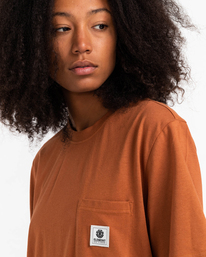 2 Basic Label 2022 - Kurzärmeliges T-Shirt Braun Z1SSI1ELF1 Element