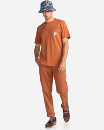 3 Basic Label 2022 - Kurzärmeliges T-Shirt Braun Z1SSI1ELF1 Element