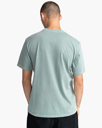 9 Basic Label - Kurzärmeliges T-Shirt Grün Z1SSI1ELF1 Element