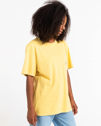 6 Basic Label - Camisa de manga corta Amarillo Z1SSI1ELF1 Element