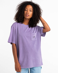 5 Basic Label - Short Sleeves T-Shirt Purple Z1SSI1ELF1 Element