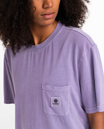 7 Basic Label - T-shirt manches courtes Violet Z1SSI1ELF1 Element