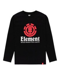 0 Vertical - Long Sleeve T-Shirt for Boys Black Z2LSB4ELF1 Element