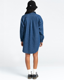 3 Lane - Shirt Dress for Women Blue Z3DRC1ELF1 Element