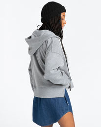 2 Lyngdall - Sweat à capuche zippé pour Femme Gris Z3FLC1ELF1 Element