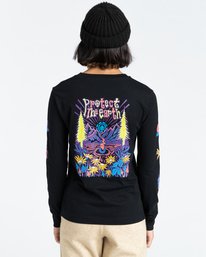 5 Karvel - Long Sleeve T-Shirt for Women Black Z3LSB2ELF1 Element