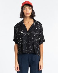 1 Java Galaxy - Short Sleeve Shirt for Women Multicolor Z3SHB3ELF1 Element