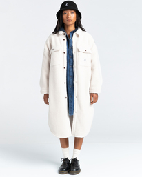 1 Manitoba Pile - Oversized Shirt for Women Beige Z3WAA2ELF1 Element