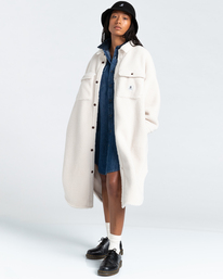 2 Manitoba Pile - Oversized Shirt for Women Beige Z3WAA2ELF1 Element