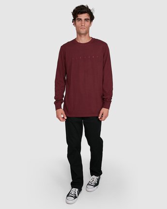 4 GYM LONG SLEEVE TEE Red 102051 Element