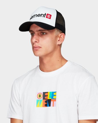 3 Horizontal Trucker Cap White 183608 Element