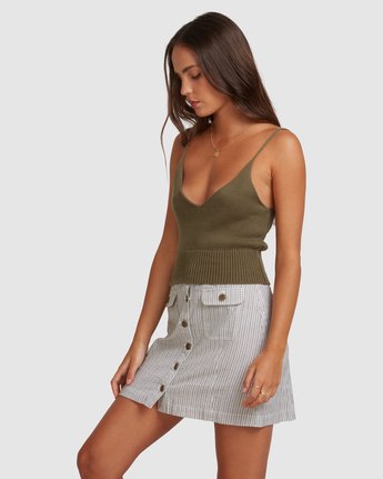 2 PETAL KNIT TOP Green 294154 Element