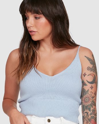 4 PETAL KNIT TOP White 294154 Element