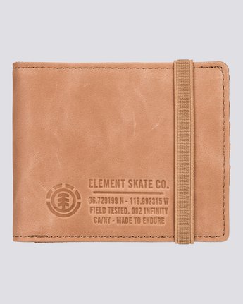 1 Endure L. Ii - Leather Wallet for Men Beige L5LWA1ELF8 Element