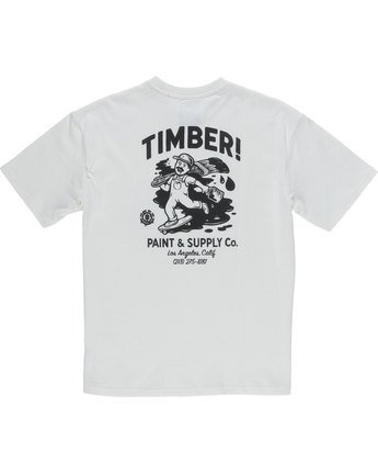 7 Timber Heavy Ss Tee - Knit for Men White N1KTC5ELP9 Element