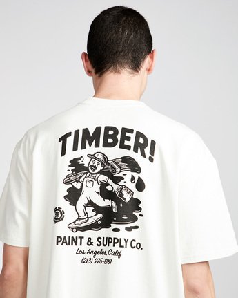 3 Timber Heavy Ss Tee - Knit for Men White N1KTC5ELP9 Element