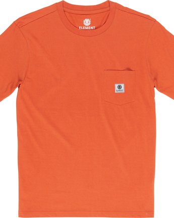 1 Basic Pocket Label - Short Sleeve T-Shirt for Men Orange N1SSG3ELP9 Element