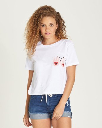 Love Hand Crop Ss - Tee Shirt for Women  N3SSA8ELP9