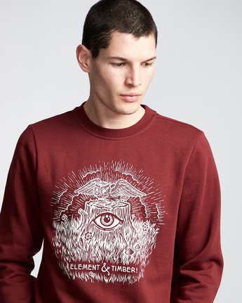 1 Too Late Stump - Sweatshirt Red Q1CRB4ELF9 Element