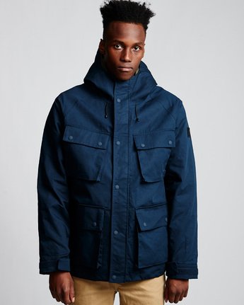 1 Overlook - Hooded Jacket Blue Q1JKD3ELF9 Element