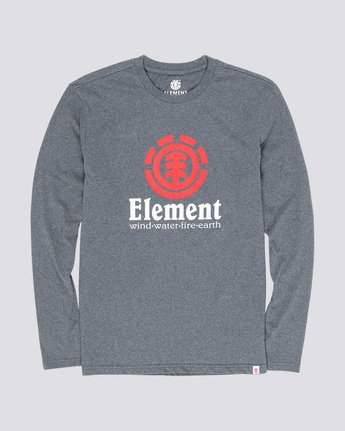 3 Vertical - Long Sleeve T-Shirt for Men Gray Q1LSA3ELF9 Element