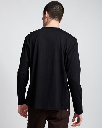 2 Vertical - Long Sleeve T-Shirt for Men Black Q1LSA3ELF9 Element