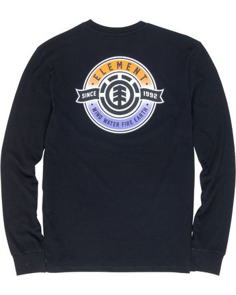 6 Medallian - Long Sleeve T-Shirt Black Q1LSA5ELF9 Element