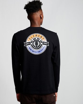 2 Medallian - Long Sleeve T-Shirt Black Q1LSA5ELF9 Element