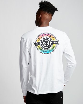 2 Medallian - Long Sleeve T-Shirt White Q1LSA5ELF9 Element