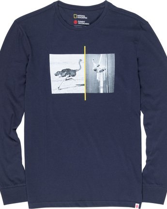 3 Ostrich Apse - Long Sleeve T-Shirt Blue Q1LSB4ELF9 Element