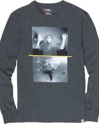 4 Shark Fletcher - Long Sleeve T-Shirt Gray Q1LSB5ELF9 Element